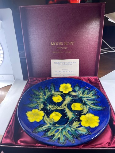 Moorcroft year plate 1990 - year,