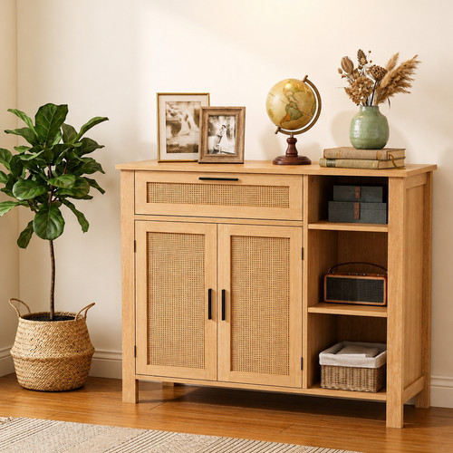 Sideboard rattan storage - sideboard,