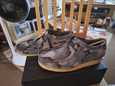 Clarks Wallabee Blue Camo
