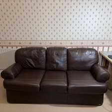 Big Comfy 3 Seat Leather Sofa