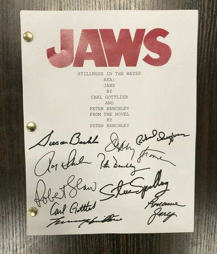 Jaws movie script - script, signed