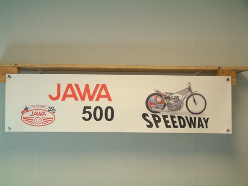 Jawa 500 speedway bike banner - bike,