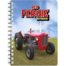 Little red or Grey Fergie tractors in  3D images on a notebook cover 2 options