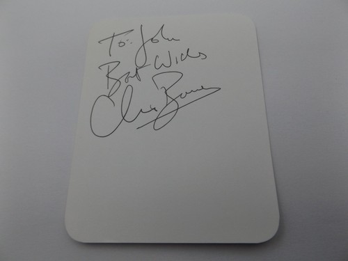 5 white card - 3.5", signed