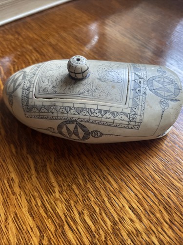 Resin faux replica scrimshaw - resin,