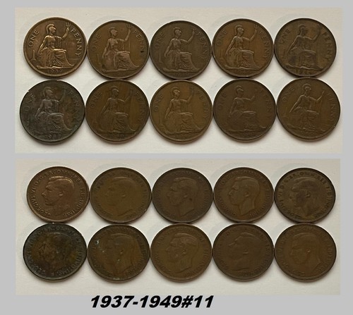 King george one penny - king,