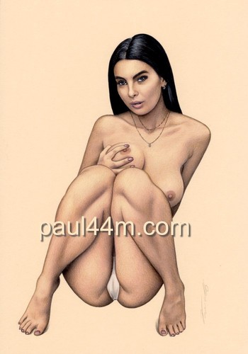 Nude art woman drawing - woman,