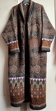 ♲Stunning *PAST TIMES* Colourful Wool Klimt Inspired Kimono Long Coatigan L♲