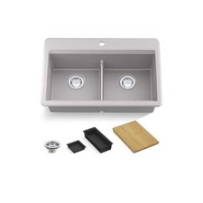Lassen 33" Drop-in 2-Bowl