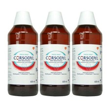 Corsodyl Mint Mouthwash 600ml - Pack of 3