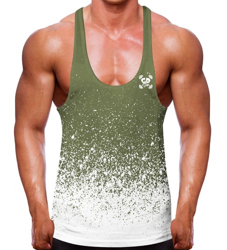 Speckled military white - military,