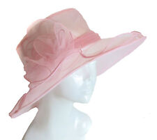 Large Hat Fascinator Weddings Ladies Day Race Royal Ascot Hatinator Brim Organza