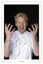 GORDON RAMSAY AUTOGRAPH SIGNED PHOTO PRINT HELLS KITCHEN NIGHTMARES