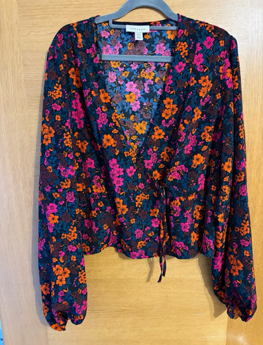 Topshop size black floral - 16,