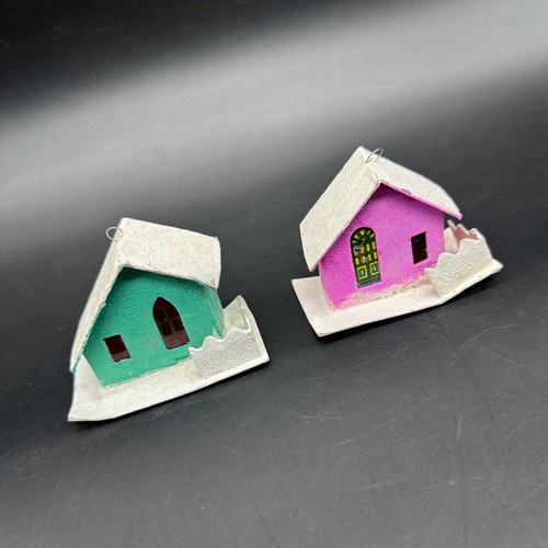 Vintage putz houses - houses, christmas