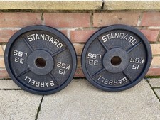 2 x 15kg Standard Barbell