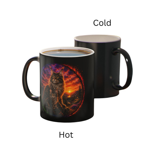 Maine coon cat mug - mug, colour