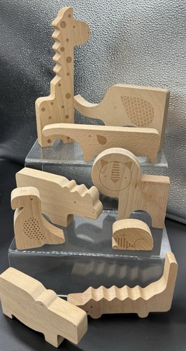 Montessori wooden safari - wooden, zoo