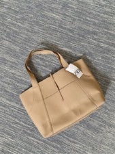 Zara Beige Faux Leather Large