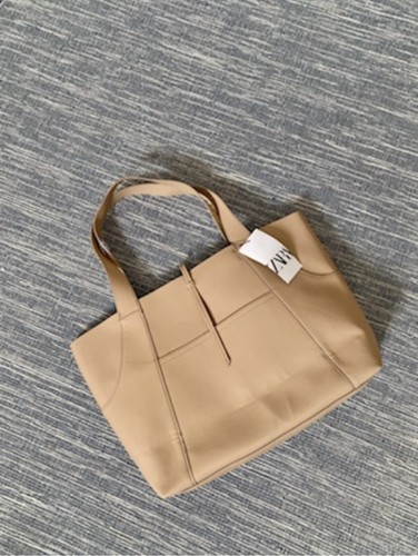 Zara beige faux leather - zara, large