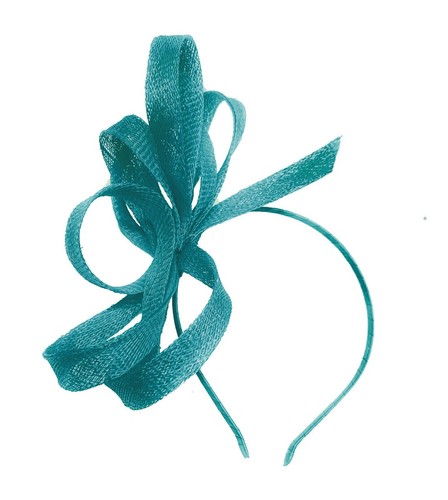 Vegan fascinator headband - on,