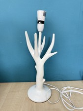 Antler style Table Lamp Light white LED No shade. Working 43cm tall