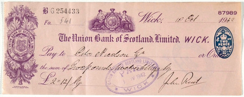 Union bank scotland wick - bank,