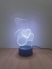 3D LED night lamp - LOVE bear