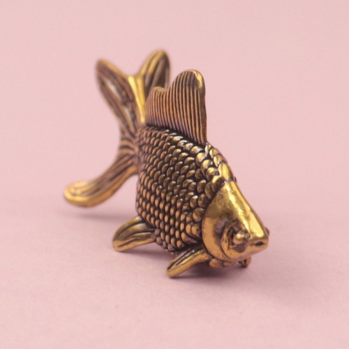 1pc retro brass goldfish - brass,