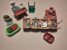 USED Playmobil fishmonger set