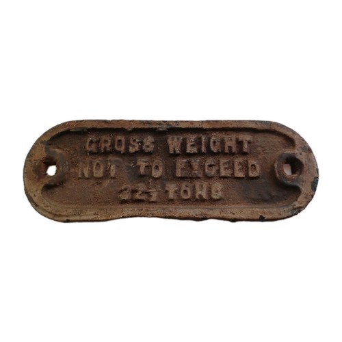 Railwayana cast iron gross - railwayana,