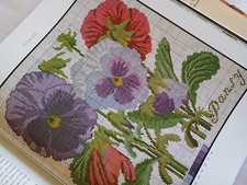 Needlework Antique Flowers by