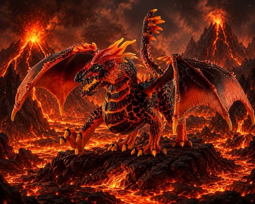 Schleich lava dragon 70138 - lava,