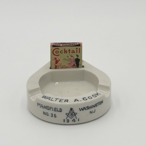 Wwii era masonic ashtray - era,