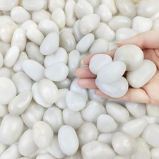 Premium Polished White Pebbles