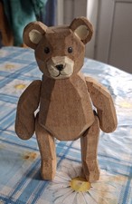 VINTAGE CARVED WOODEN BEAR