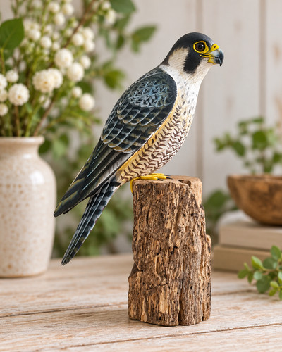 Handcrafted wooden peregrine - handcrafted,