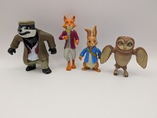 Peter Rabbit Figures X4 Mr Todd Peter Old Brown & Tommy Brock 