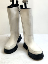 UGG White Leather Platform