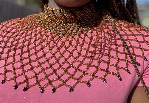 Zulu gold beaded shoulder - zulu,