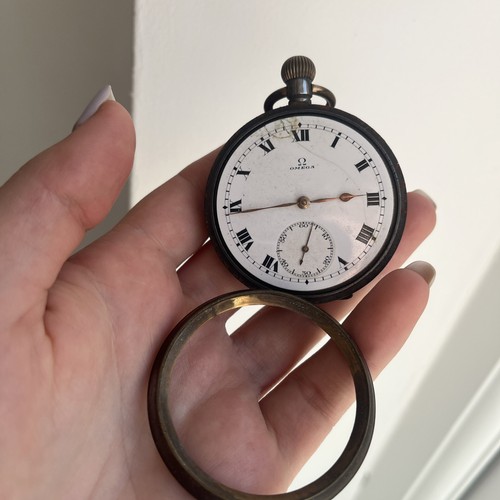 Omega white dial pocket watch - dial,