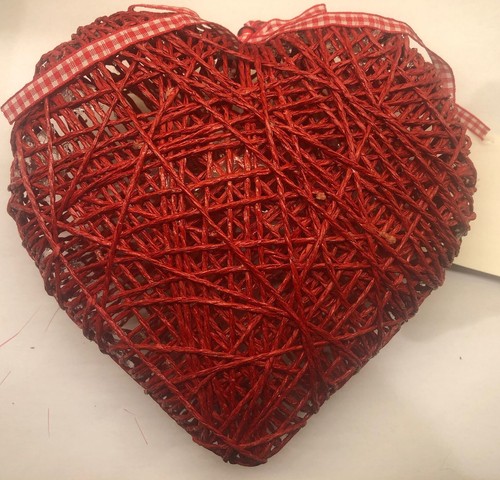 Red wicker rattan - red, hanging