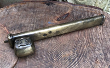 Antique Turkish brass Ottoman qalamdan inkwell pen case Arabic Middle Eastern