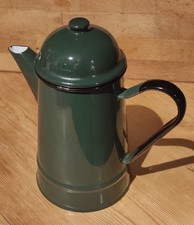 Vintage Green Enamel Coffee Pot