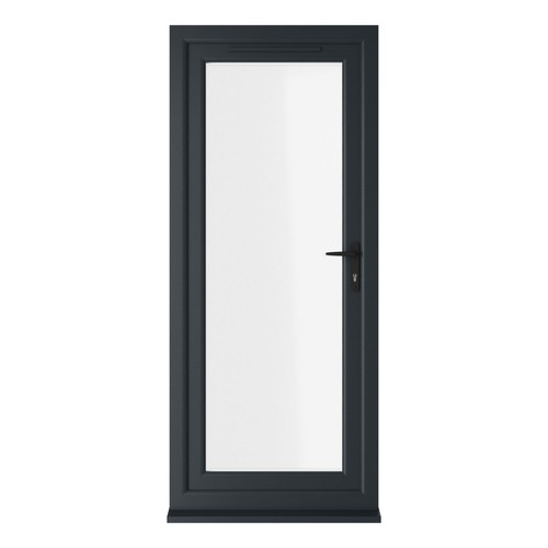 Upvc single door clear - glass, &