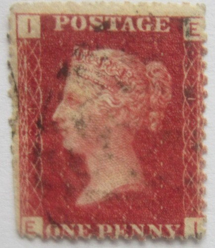 Queen victoria red plate - victoria, 1d