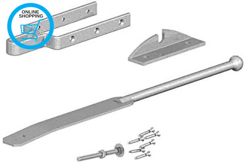 Field gate spring fastener - fastener, set