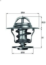 Thermostat, coolant MAHLE TX
