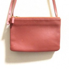 CELINE Trio Small Shoulder Bag in Pink Brown Women USED