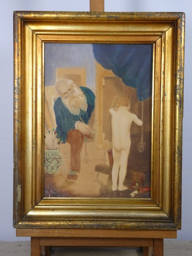 Antique impressionist oil - antique,